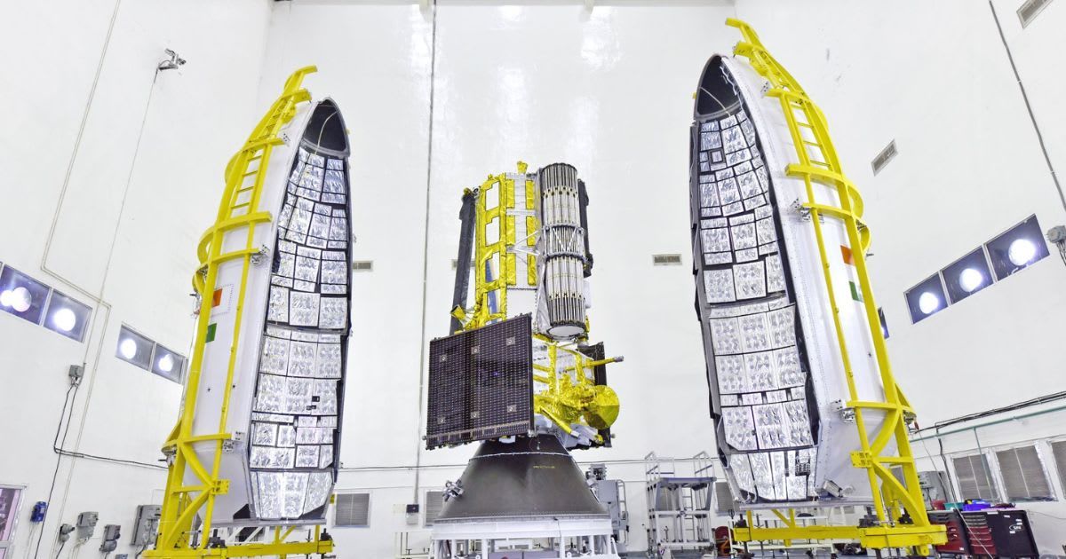 On July 30, 2025, ISRO’s GSLV-F16 will launch NISAR, the first joint Earth observation satellite by ISRO & NASA, from Sriharikota (Cover Image Source: X | ISRO)