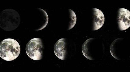 The 8 major moon phases