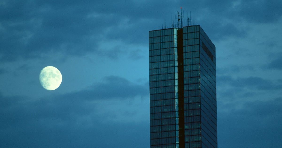 A view of the John Hancock Tower and a Full Moon in Boston, Massachusetts, 1981. (Cover Image Source: Spencer Grant/Getty Images)