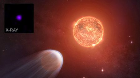 NASA Chandra discovers 'baby' exoplanet shrinking under attack from its host star