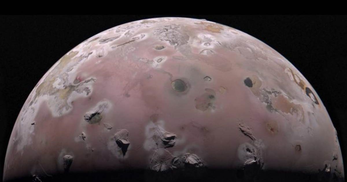 The north polar region of Jupiter’s volcanic moon Io was captured by the JunoCam imager aboard NASA’s Juno during the spacecraft’s 57th close pass of the gas giant on Dec. 30, 2023 (Cover Image Source: X | NASA Solar System)
