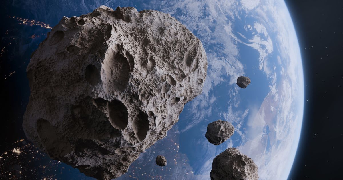 From the vastness of space, a vibrant blue Earth can be seen, often sharing its cosmic neighborhood with asteroids (Representative Cover Image Source: Getty | mikdam)