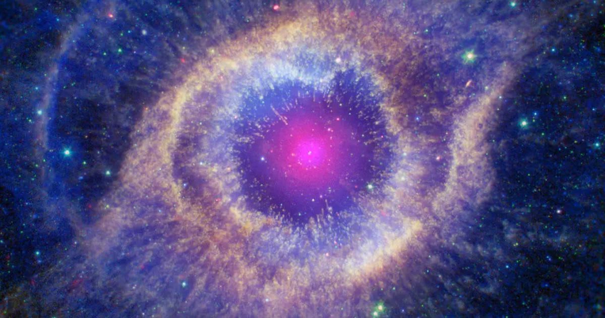 The phase 'planetary nebula' is when a star like the Sun runs out of fuel, it expands and its outer layers puff off, and then the core of the star shrinks. (Cover Image Source: NASA)