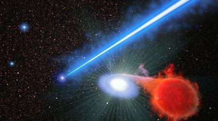 Groundbreaking image reveals sharply curved 'ribbon-like' plasma jet at mysterious OJ 287 galaxy's center