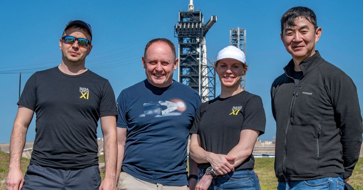 NASA’s SpaceX Crew-11 crew poses for a group picture during a training session at Launch Complex 39A at NASA’s Kennedy Space Center in Florida (Cover Image Source: NASA Image and Video Library | NASA)