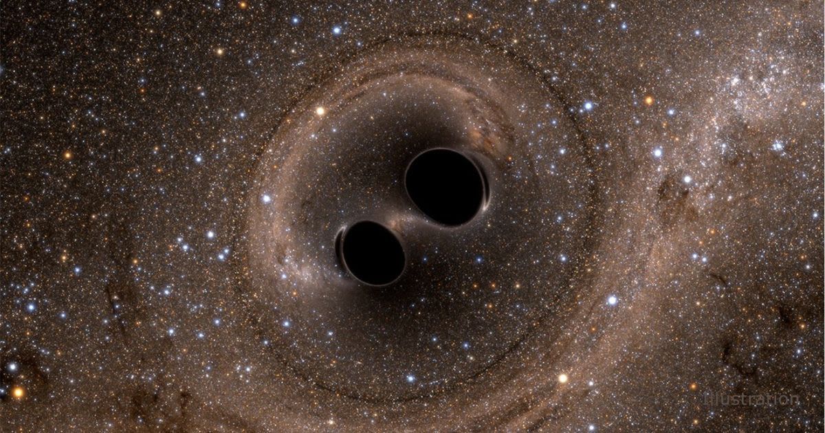 This computer simulation shows the collision of two black holes, which produces gravitational waves (Cover Image Source: NASA/ JPL-Caltech)