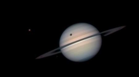 Titan darkens Saturn on August 19 in a rare spectacle visible every 15 years
