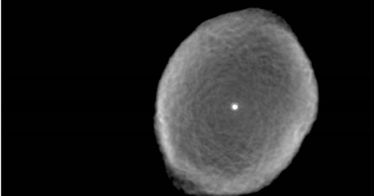 The images shows light from the nebula emitted by nitrogen atoms, and clearly depicts the spirograph-like appearance of the nebula (Cover Image Source: Hubble Space Telescope | R. Sahai)