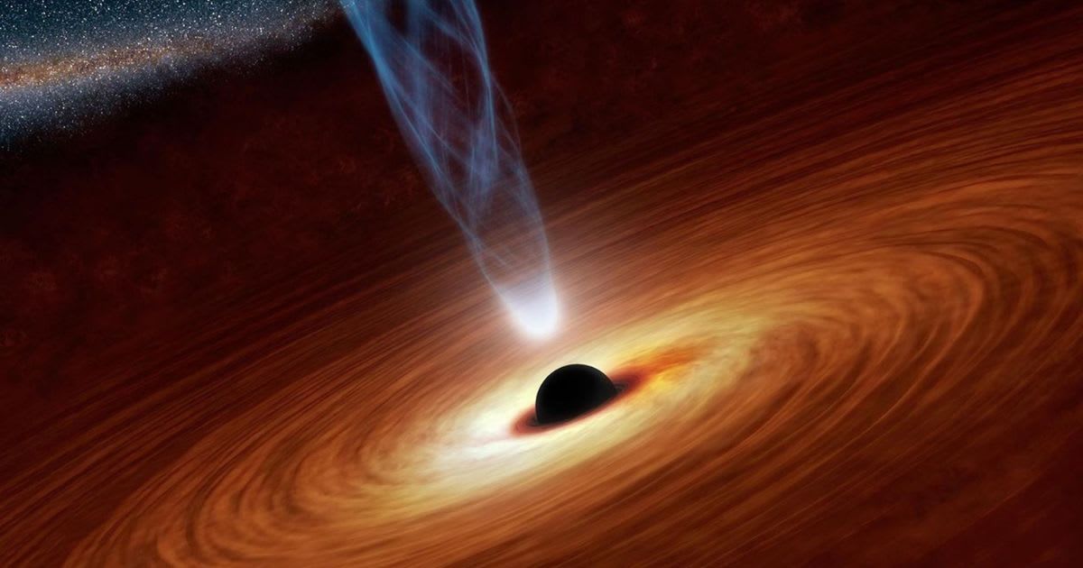 An artist concept illustrates a supermassive black hole with millions to billions of times the mass of our Sun (Cover Image Source: NASA/JPL-Caltech).