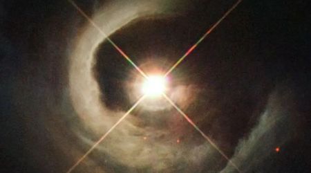 Webb Telescope discovers mysterious CO₂-rich disk with no water around a young star