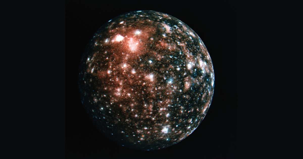 Jupiter's icy moon Callisto has the most cratered surface of any of the four planet-sized Galilean moons. (Cover Image Source: Getty Images | Photo by Corbis Historical)