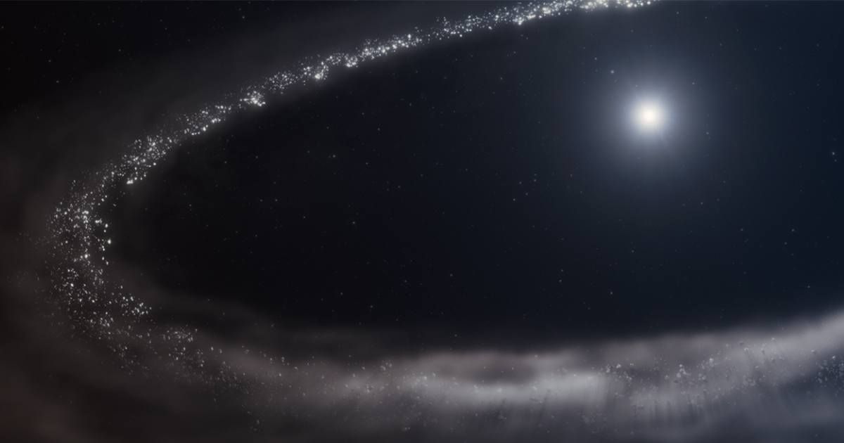 An artist's impression of a ring of debris around a star. (Representative Cover Image Source: NASA, ESA, CSA, STSc | Ralf Crawford)