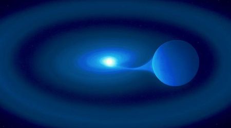 Hungry star devours its cosmic twin faster than ever observed, baffling scientists