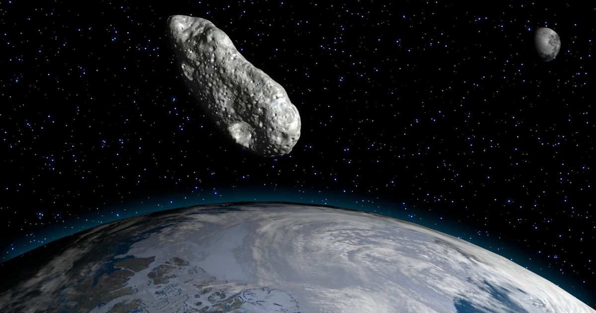 Artwork of an asteroid and planet Earth (Cover Image Source: Getty | JUAN GARTNER)