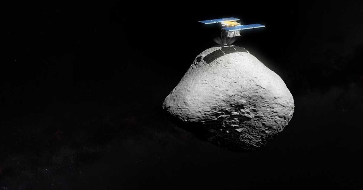 Artist’s impression of Hayabusa2 touching down on asteroid 1998 KY26 (Cover Image Source: ESO)