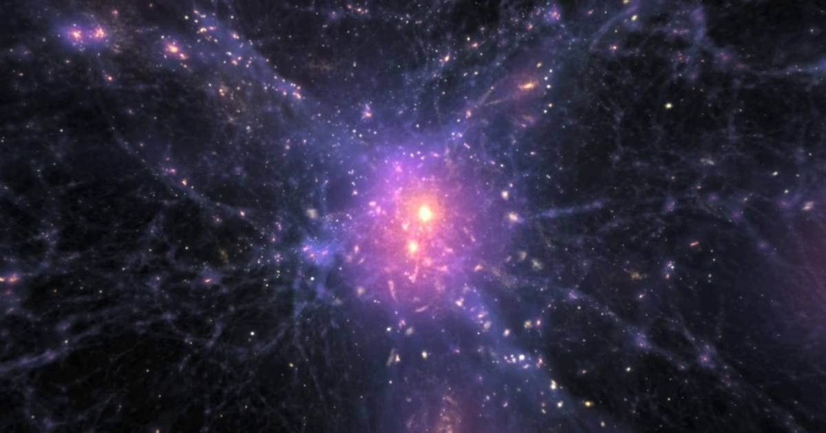 This visualization shows galaxies, composed of gas, stars and dark matter, colliding and forming filaments in the large-scale universe, providing a view of the Cosmic Web (Representative Cover Image Source: NASA Goddard Space Flight Center)