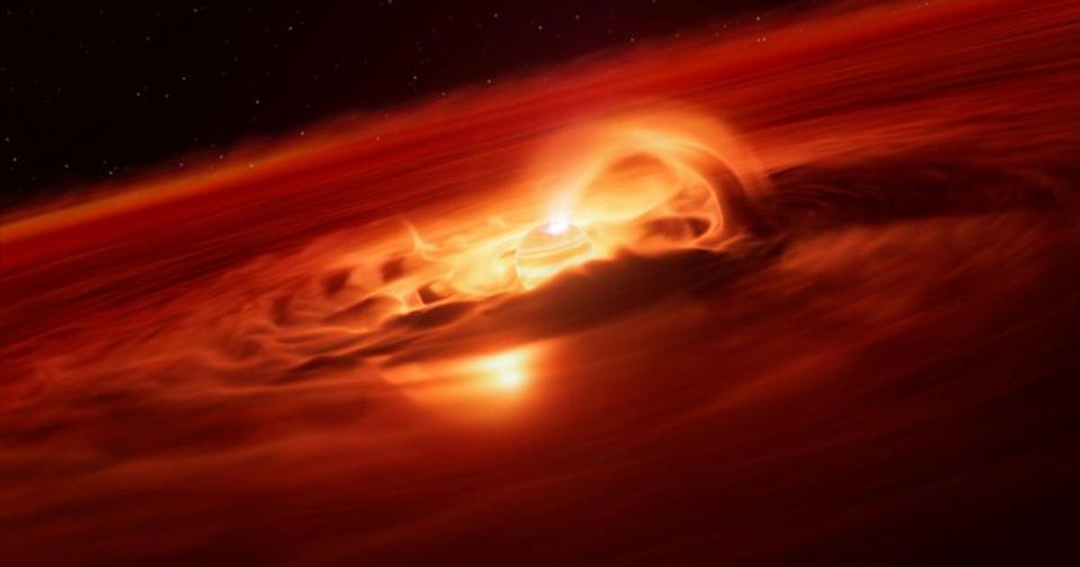 An artist’s impression shows Cha 1107-7626. Located about 620 light-years away, this rogue planet is about 5-10 times more massive than Jupiter and doesn’t orbit a star (Cover Image Source: ESO)