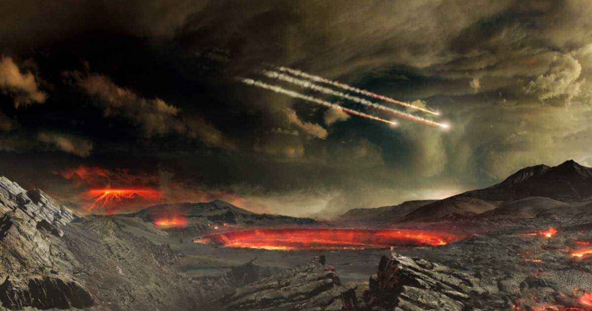 Artist concept of the early Earth's surface (Representative Cover Image Source: NASA Astrobiology Insitute)