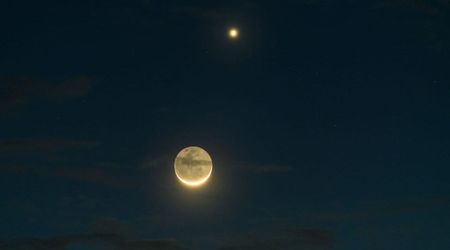 Don't miss the moon glowing beside bright star Antares in constellation Scorpius on October 24