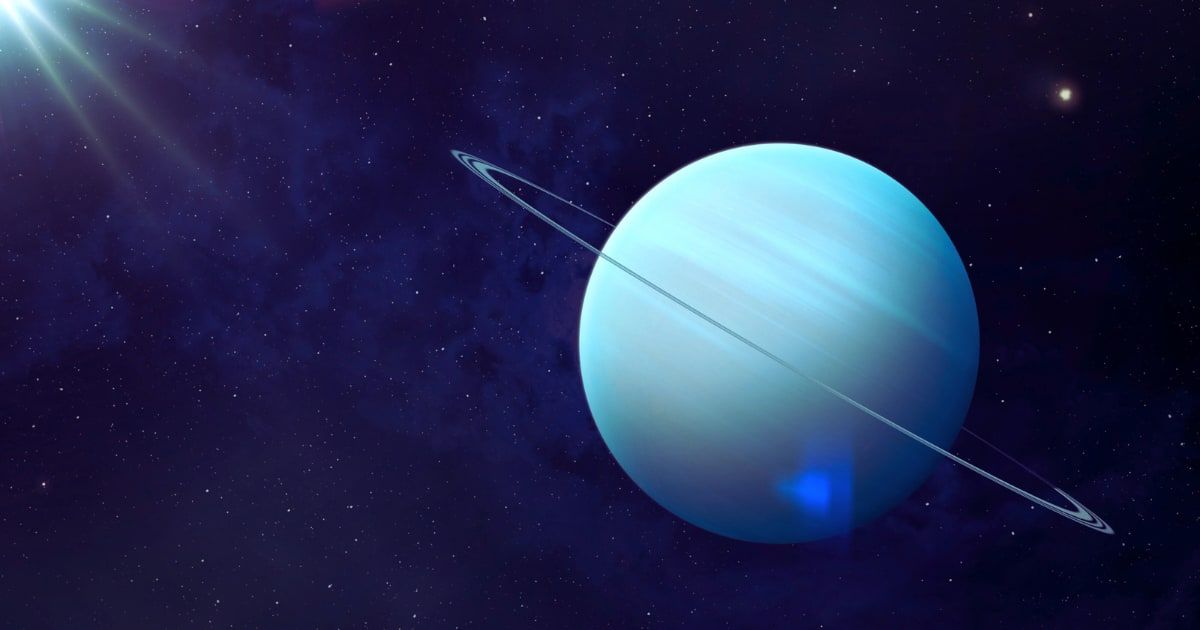View of planet Uranus from space. Elements of this image furnished by NASA. Planet Uranus was created in Adobe Photoshop. (Representative Cover Image Source: buradaki)