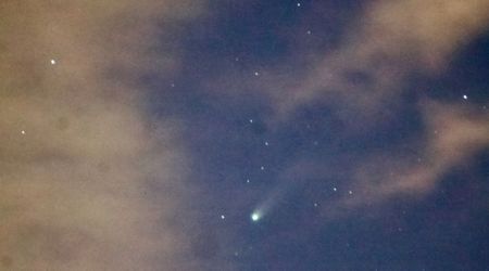 Solar storm temporarily rips apart comet Lemmon's tail in rare celestial spectacle