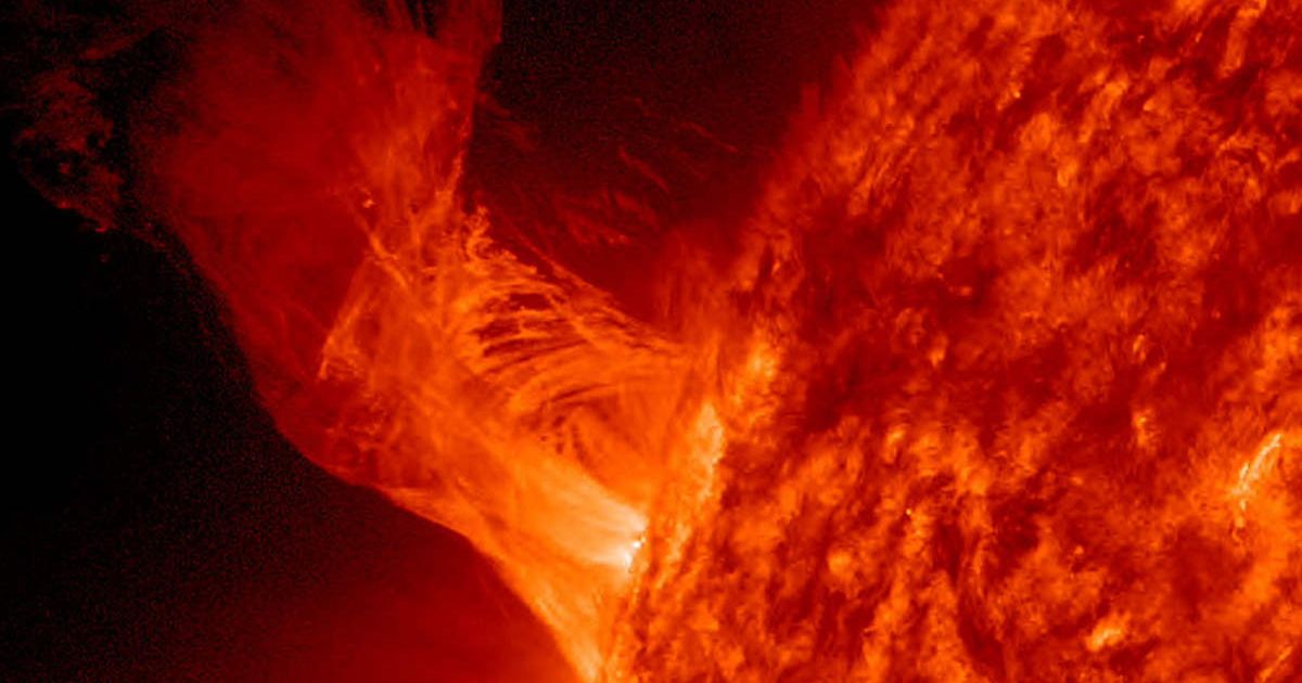 A solar eruption rises above the surface of the sun on December 31, 2012, in space, extending 160,000 miles out from the Sun and about 20 times the diameter of Earth. (Cover Image Source: Getty Images | Photo by NASA/SDO)