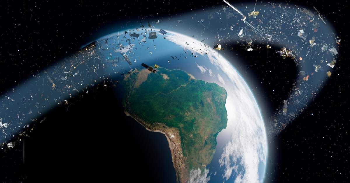 Illustration of space junk orbiting the Earth (Representative Cover Image Source: Getty | MARK GARLICK/SCIENCE PHOTO LIBRARY)