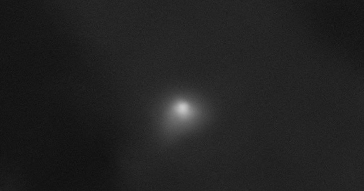 The High Resolution Imaging Science Experiment (HiRISE) camera aboard NASA’s Mars Reconnaissance Orbiter captured this image of interstellar comet 3I/ATLAS on Oct. 2, 2025. 