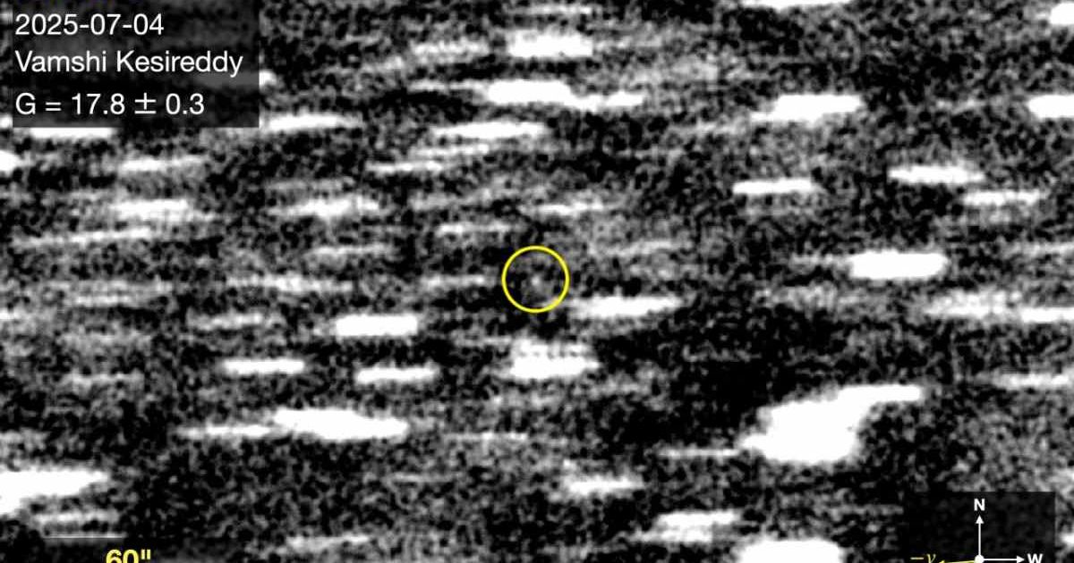 3I/ATLAS captured by Unistellar observer Vamshi Kesireddy (US) (Cover Image Source: SETI Institute)