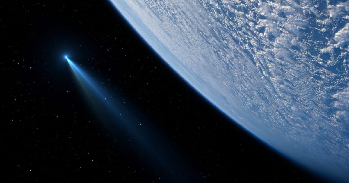 Stock image of a comet flying through space close to the Earth (Representative Cover Image Source: Getty | buradaki)