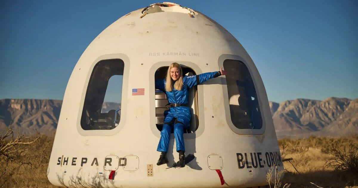 NS-37 Astronaut Michaela Benthaus celebrates a successful mission to space. (December 20, 2025) (Cover Image Source: Blue Origin)