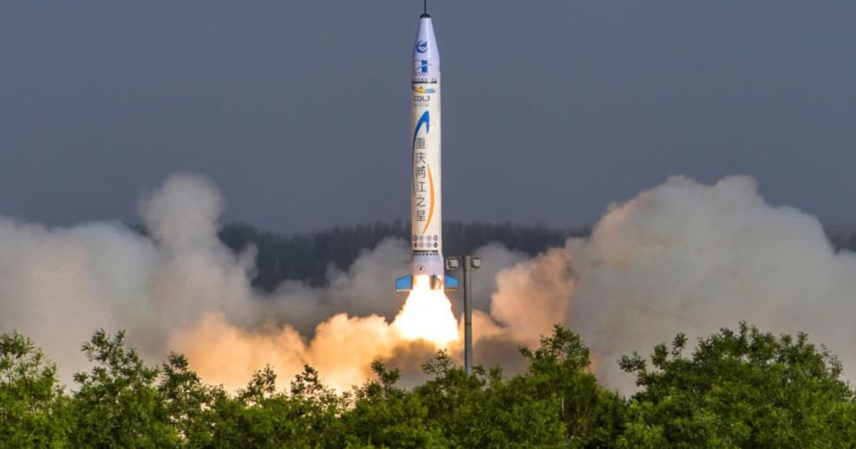 China first privately operated commercial suborbital rocket successfully launched on 17 May 2018 in northwest China. (Representative Cover Image Source: Getty Images | Photo by TPG)