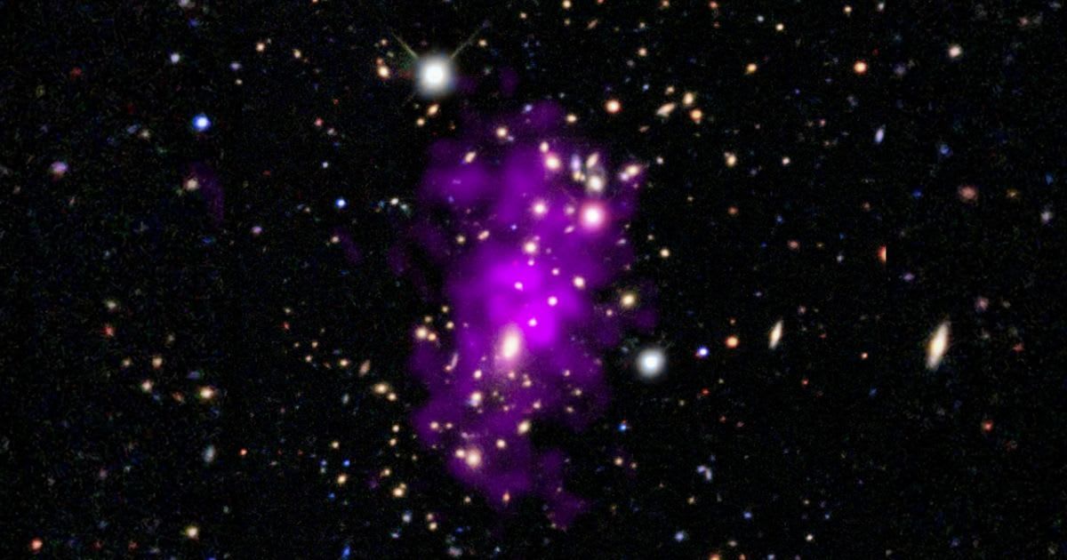 The Champagne Cluster (Cover Image Source:  NASA/CXC/SAO/P. Edmonds and L. Frattare)