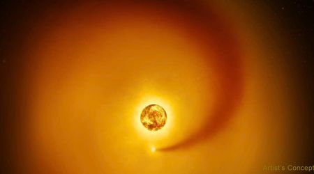 NASA's Hubble traces a glowing 'wake,' uncovering evidence of Betelgeuse’s elusive companion star