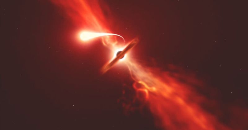 Astronomers witnessed black hole shredding a massive star like it was 'preparing a snack for lunch'