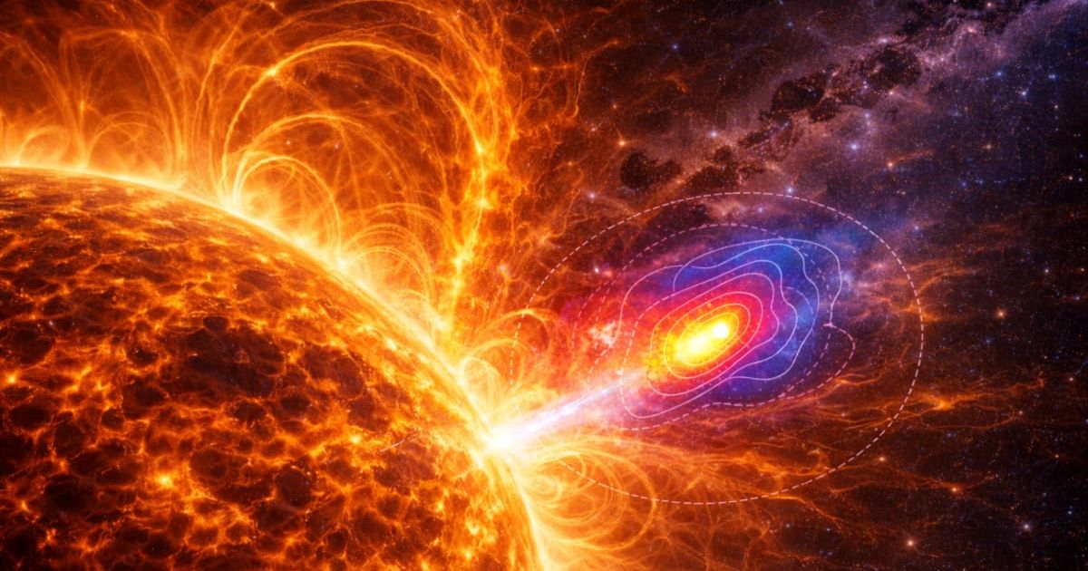 An AI-generated illustration of solar eruption. (Representative Cover Image Source: New Jersey Institute of Technology/ChatGPT/OpenAI)