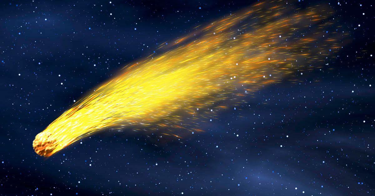 Image of comet flying by in cosmos. (Representative Cover Image Source: Getty | Stock photo)