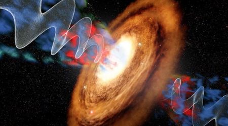 Record-breaking, wobbling black hole jets are starving a nearby galaxy of stars