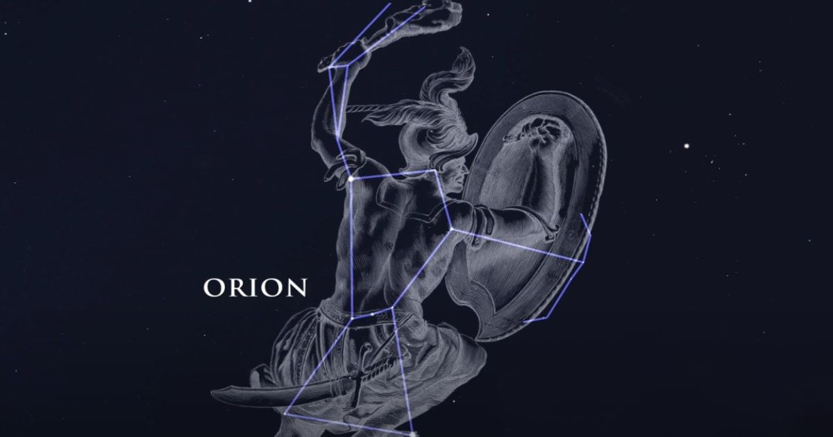 Artist’s impression of how the ancient Greeks imagined Orion constellation - as a hunter (Representative Image Source: NASA | STScl)