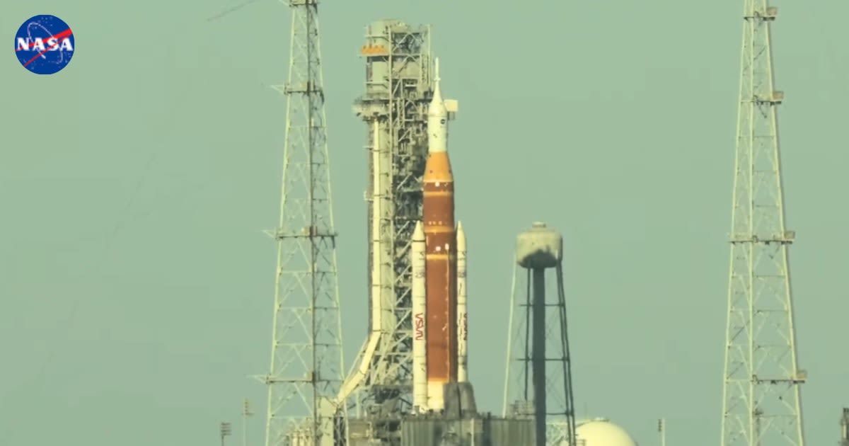 A NASA live feed showing the Artemis II Moon mission rocket at Launch Pad 39B after the rollout from the Vehicle Assembly Building on January 17, 2026. (Cover Image Source: @NASA | NASA Youtube Page)