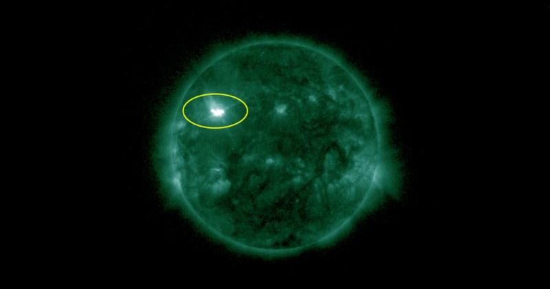 Newly-formed sunspot triggers dozens of solar flares, including the strongest in nearly two years