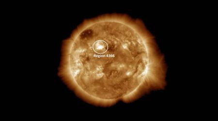 Sunspot region 4366 erupts with yet another X-class solar flare, causes radio blackout