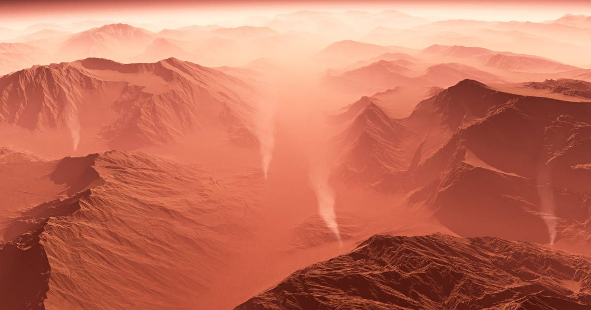 A dust storm on Mars. (Representative Cover Image Source: Getty Images/Pitris)