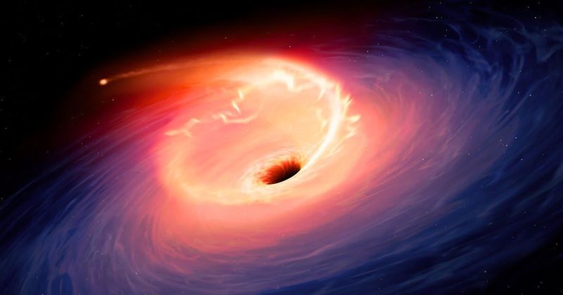 A black hole belching out the remains of a star it ate is emitting more energy than the 'Death Star'