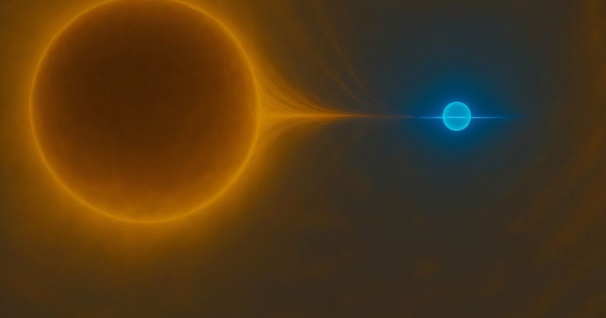 The red supergiant and its smaller neighbor. (Representative Cover Image Source: Southern African Large Telescope)