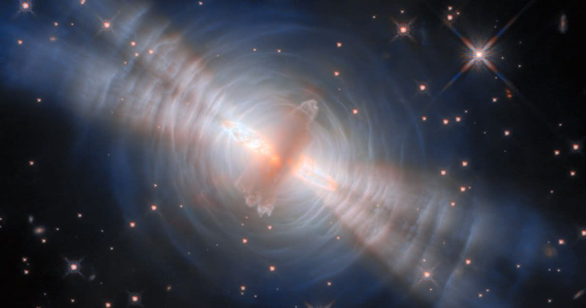 NASA's Hubble Space Telescope reveals the clearest view yet of the Egg Nebula — a pre-planetary nebula of gas and dust created by a dying, Sun-like star. These newest observations, taken with Hubble's Wide Field Camera 3, include infrared data. (Image Sou