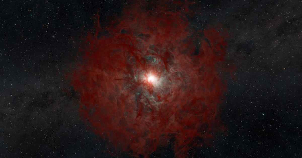 An illustration of a star that collapsed, forming a black hole. The black hole is at the center, unseen. (Representative Cover Image Source: Keith Miller, Caltech/IPAC—SELab)