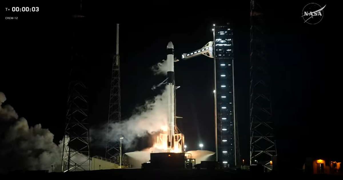 SpaceX Falcon 9 rocket with the company’s Dragon spacecraft on top, ready for launch at Space Launch Complex 40 at Cape Canaveral Space Force Station in Florida on Friday, Feb. 13, 2026. (Cover Image Source: NASA|YouTube)