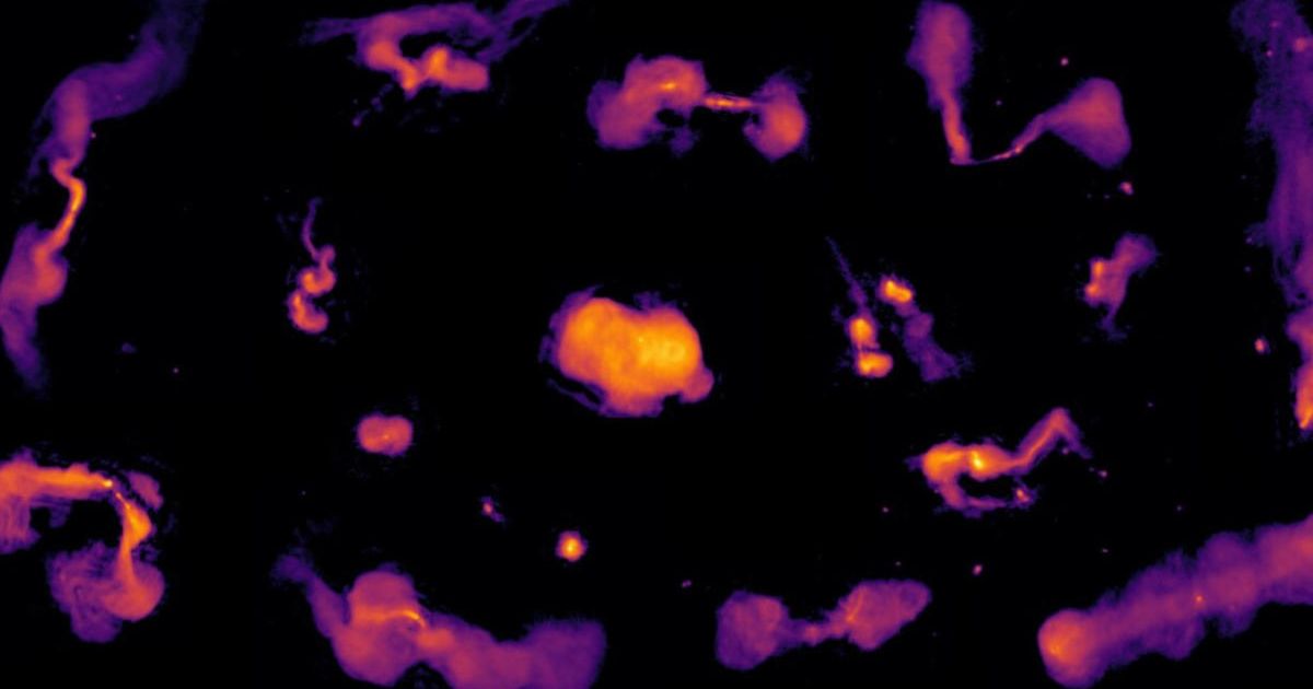 A selection of radio lobes powered by supermassive black holes. (Cover Image Source: Maya Horton and the LOFAR surveys collaboration; Image resized by Starlust staff)