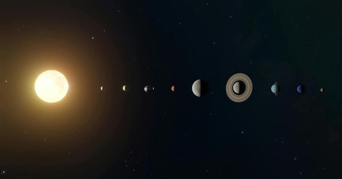 Illustration showing the Sun and all eight planets aligned in a row in space. (Representative Cover Image Source: Zelch Csaba / Pexels)
